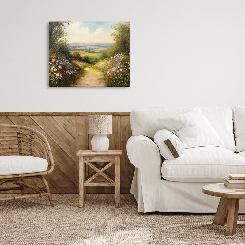 Toile de paysage Wildflower Lane, design par Petal Prints Design, H 16 po x l 20 po