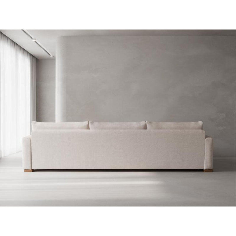 Perfect Sectional Chaise, Nevis Ivory Polyester Blend
