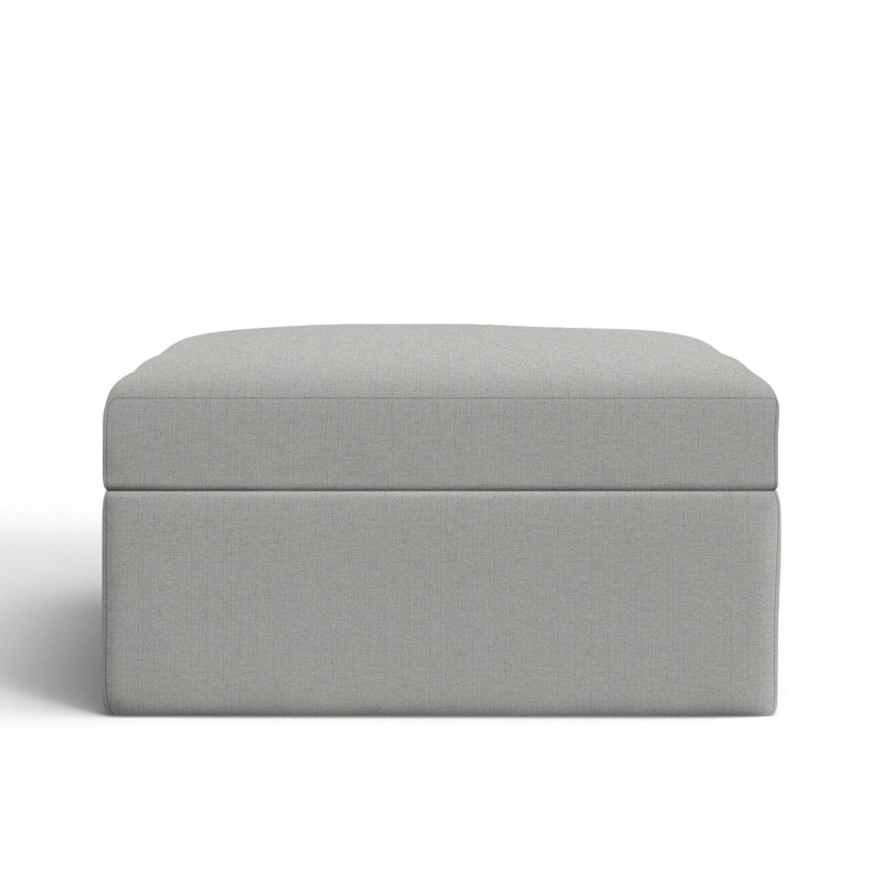 Hartig Upholstered Ottoman, Indy Sky Performance
