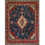 Tapis fin bleu marine Evania