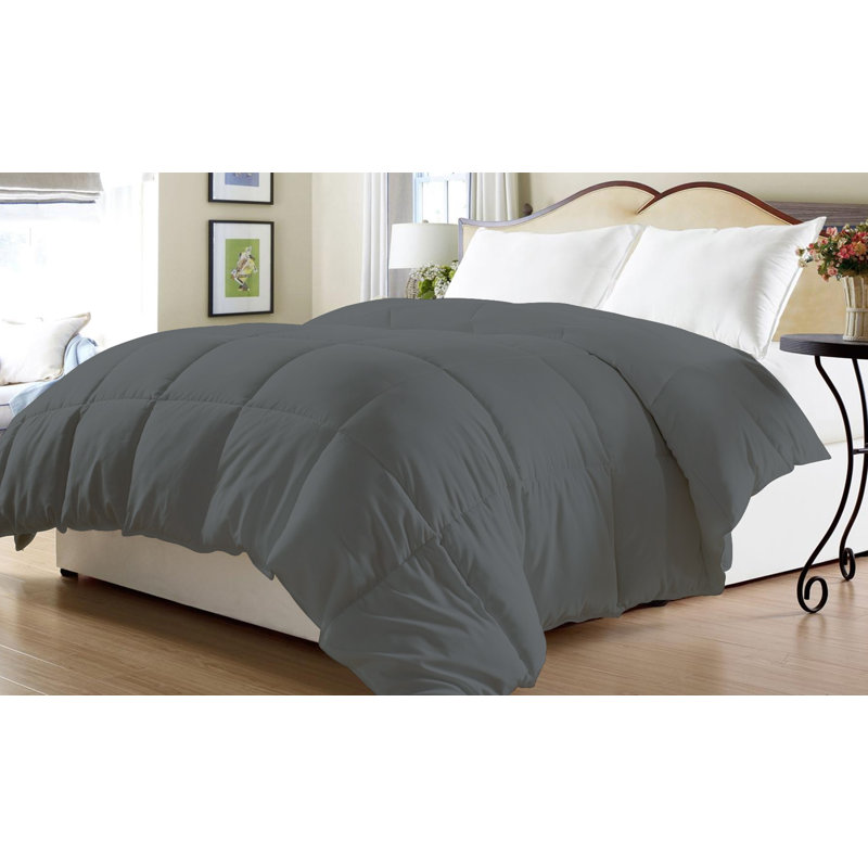 Modern & Contemporary Polyester Ring Stitch Comforter, King/Cal King, Gray
