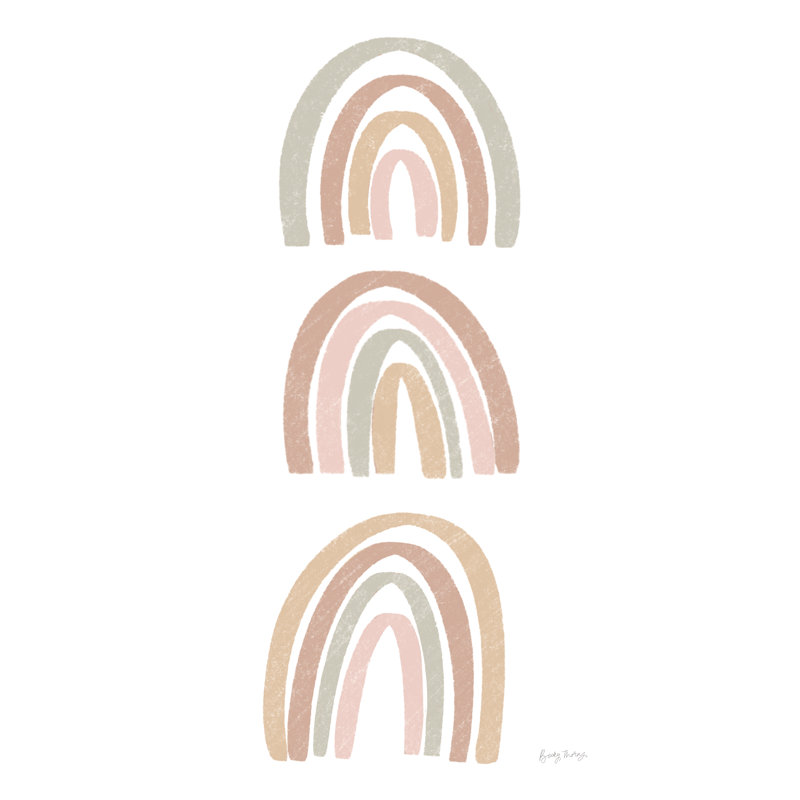Boho Nursery Rainbows I by Becky Thorns - Wrapped Canvas Print, 30cm H x 20cm W