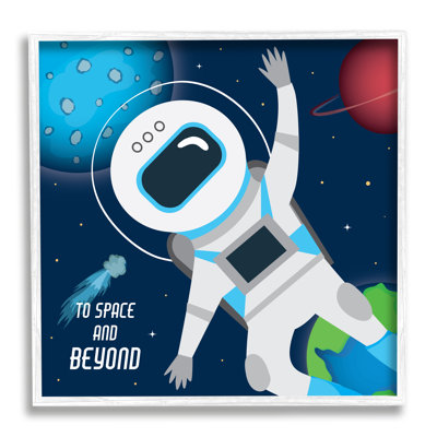To Space and Beyond, comète bleue, astronaute, vague - impression