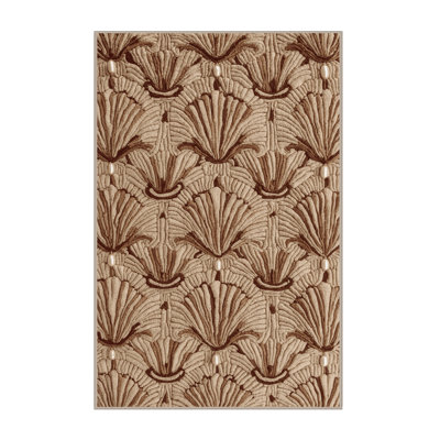 Machine Washable French Brown Area Rug