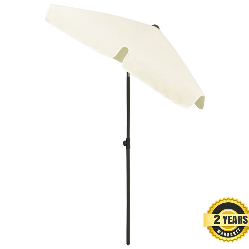 Caylee 180cm X 120cm Rectangular Beach Parasol, Yellow