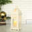 38Cm White Metal Candle Holders with Glass