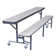 NPS Convertible Bench Table, 8' Long, MDF Core, Black Protect Edge, Black Frame, Grey Nebula