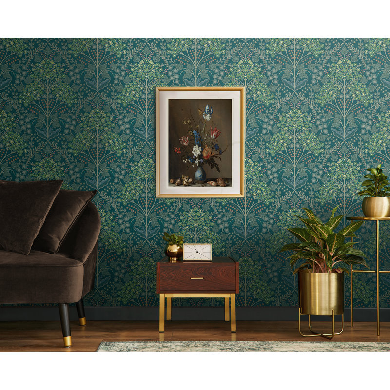 Rouleau de fleurs Auretta, Vert / brun