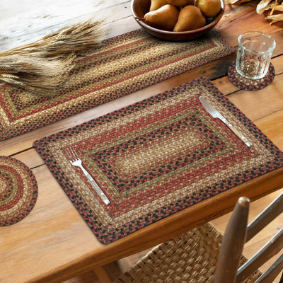 Chemin de table d'intérieur tressé en jute de qualité supérieure Kimmel, taille 11 po x 36 po