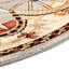 Tapis oriental en polypropylène tissé à la machine beige / gris / brun Athallia-360251905
