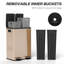 Steel,Plastic Multi-Compartments Rubbish & Recycling Bin