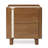 Scandinavian-Style Nightstand, Manufactured Wood End Table with 2 Drawers