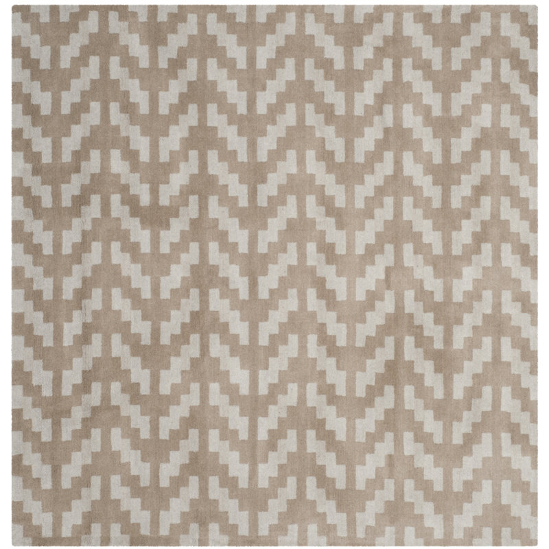 Tapis en laine touffeté à la main Sanyla, Carré 6 pi