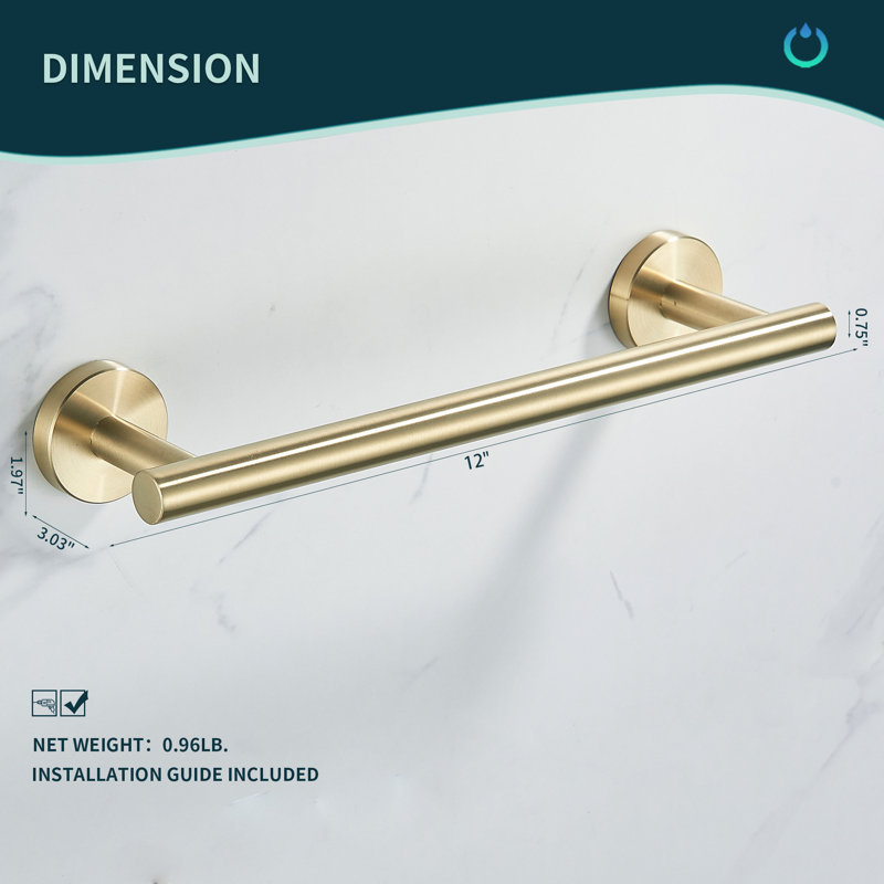 4 - Piece Bathroom Hardware Set, Light Gold