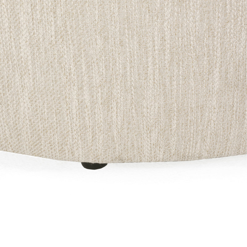 Anthany Upholstered Ottoman, Beige 100% Polyester