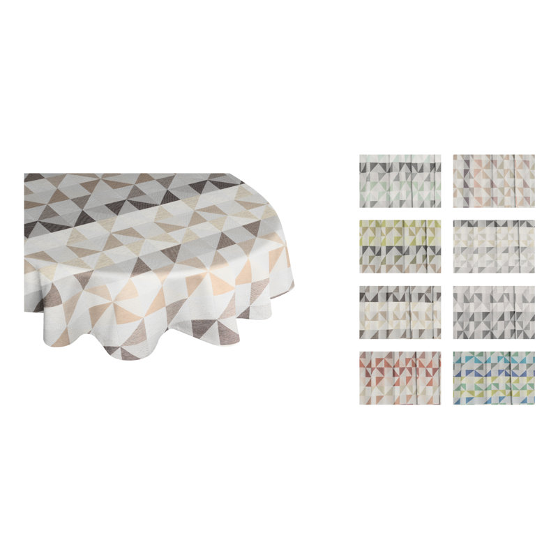 Gareth Tablecloth, Blue/Yellow/Light green
