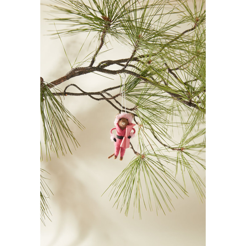 Ski Mouse Ornament 2.5"x 2"x 4.75"