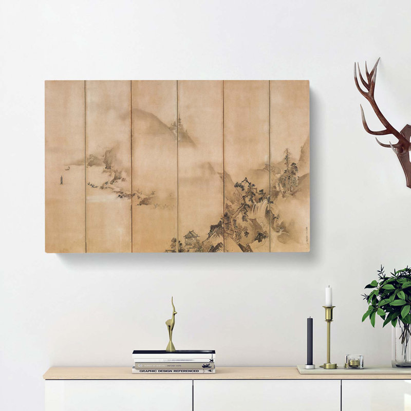 Landscape Of The Four Seasons by Kano Tanyu - Wrapped Canvas, 50cm H x 76cm W x 3cm D