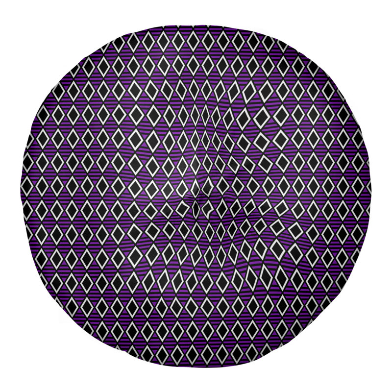 Coussin de sol Katelyn Elizabeth, 26 po x 26 po, Noir / mauve