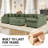 137.7" Corduroy Sectional Corner Sofa 7 Piece Oversized Modular Deep Seat Cloud Couch With Upholstered Movable Ottoman-502846322-502467050