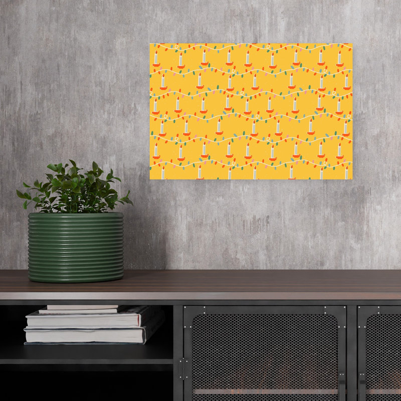«Christmaspatternno34», impression d'art mural rétro et fantaisiste, 12" H x 18" W
