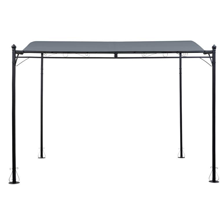 Blumfeldt Allure 0.5m x 2m Metal Pergola, Grey
