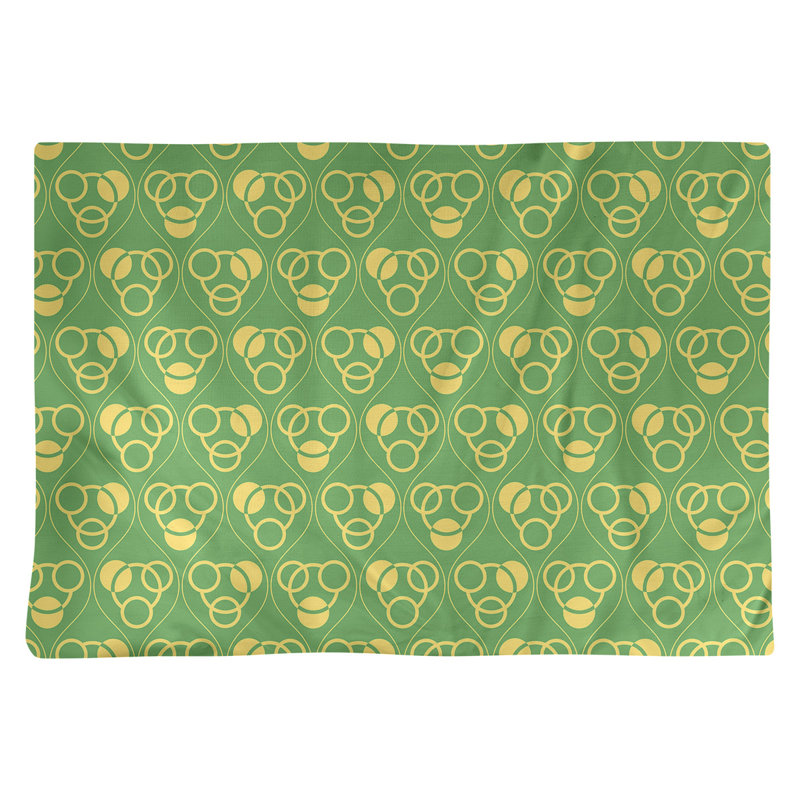 Napperon en coton 18 "Classic, Vert/jaune, polyester
