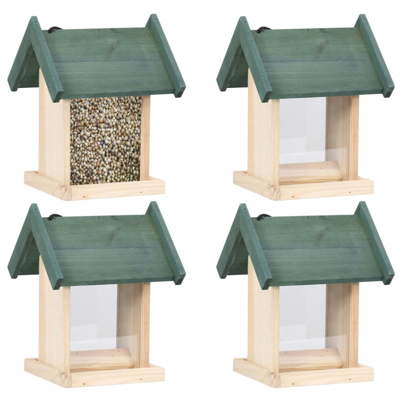 Mangeoires d'oiseaux en bois de sapin