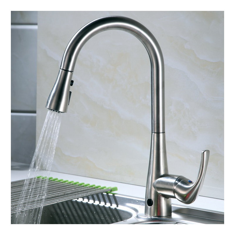 RunFine Group Pull Down Touchless Kitchen Faucet, Brushed Nickel