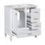 Meuble-lavabo 30 po avec lavabo, 3 tiroirs et porte à fermeture douce Urso, structure en bois massif Urso-640899637