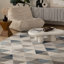 Tapis d'intérieur / bleu / beige à motif géométrique de 7 pi x 10 pi (6 pi 7 po x 9 pi 6 po) Branch Branch Eldin-1145325970