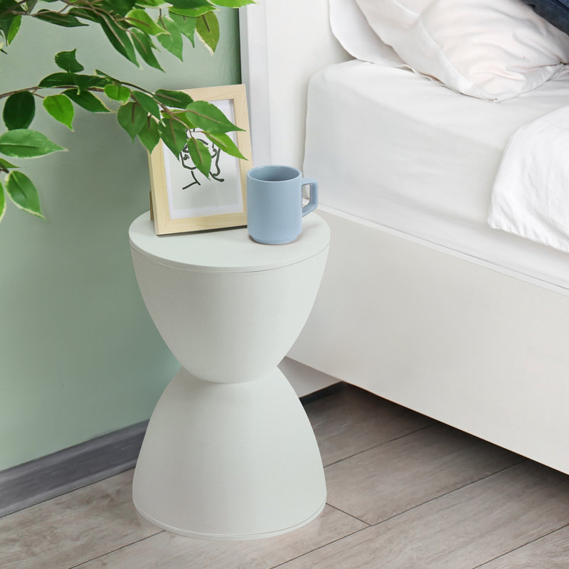 Jabon End Table, White