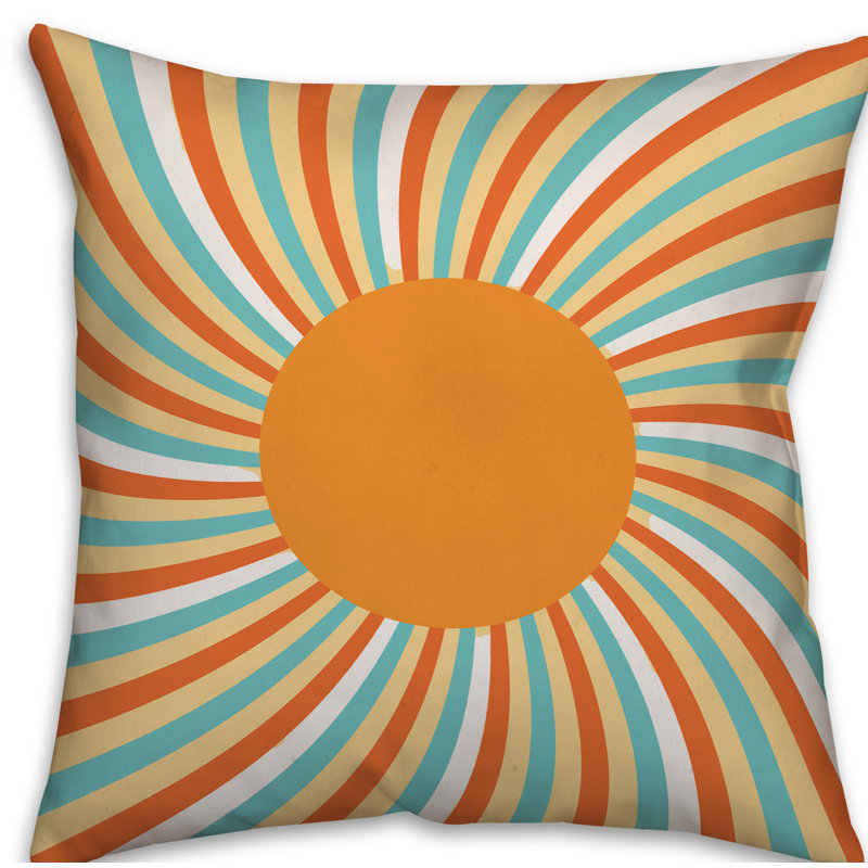 Coussin décoratif d'intérieur/d'extérieur, H 16 po x l 16 po, Polyester / Bourre en polyester