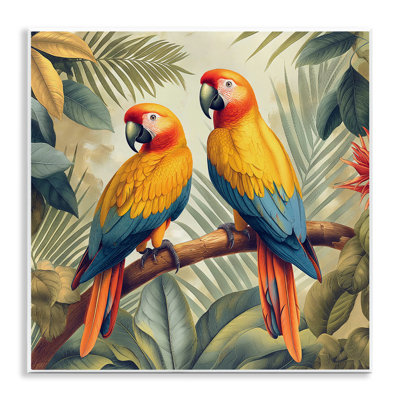 «Perroquet duo sur une branche» par Steve Hunziker