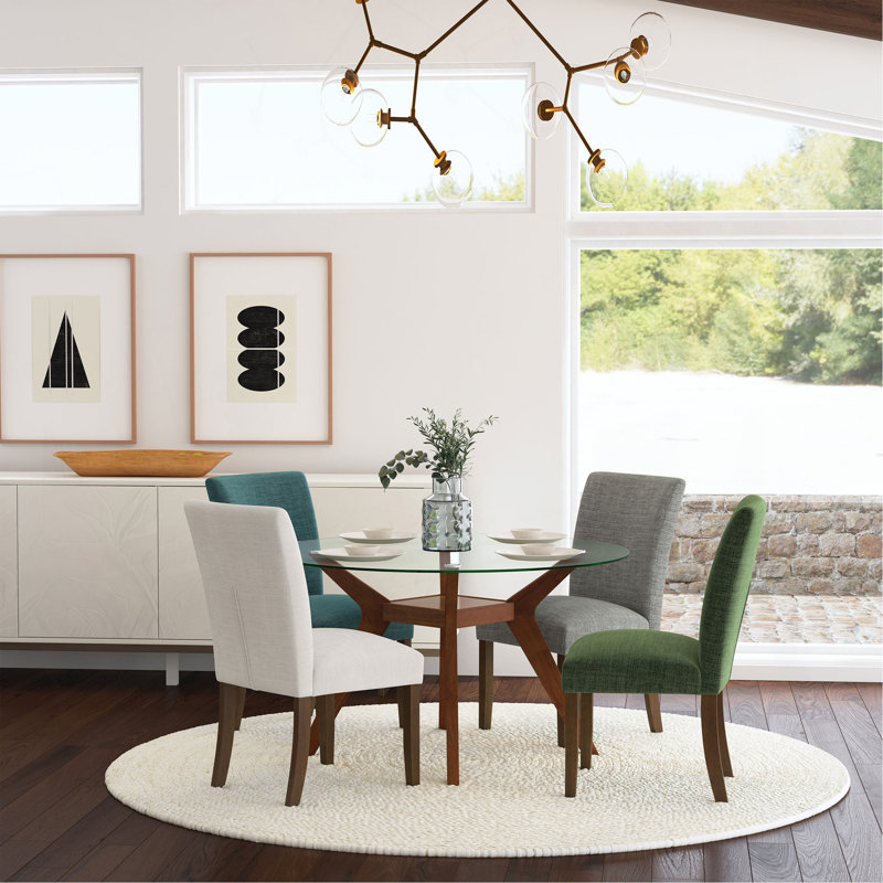 Ensemble de 2 chaises de salle à manger rembourrées Conifer Beige, Beige