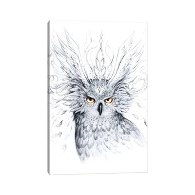 Owl by JoJoesArt - Wrapped Canvas Print