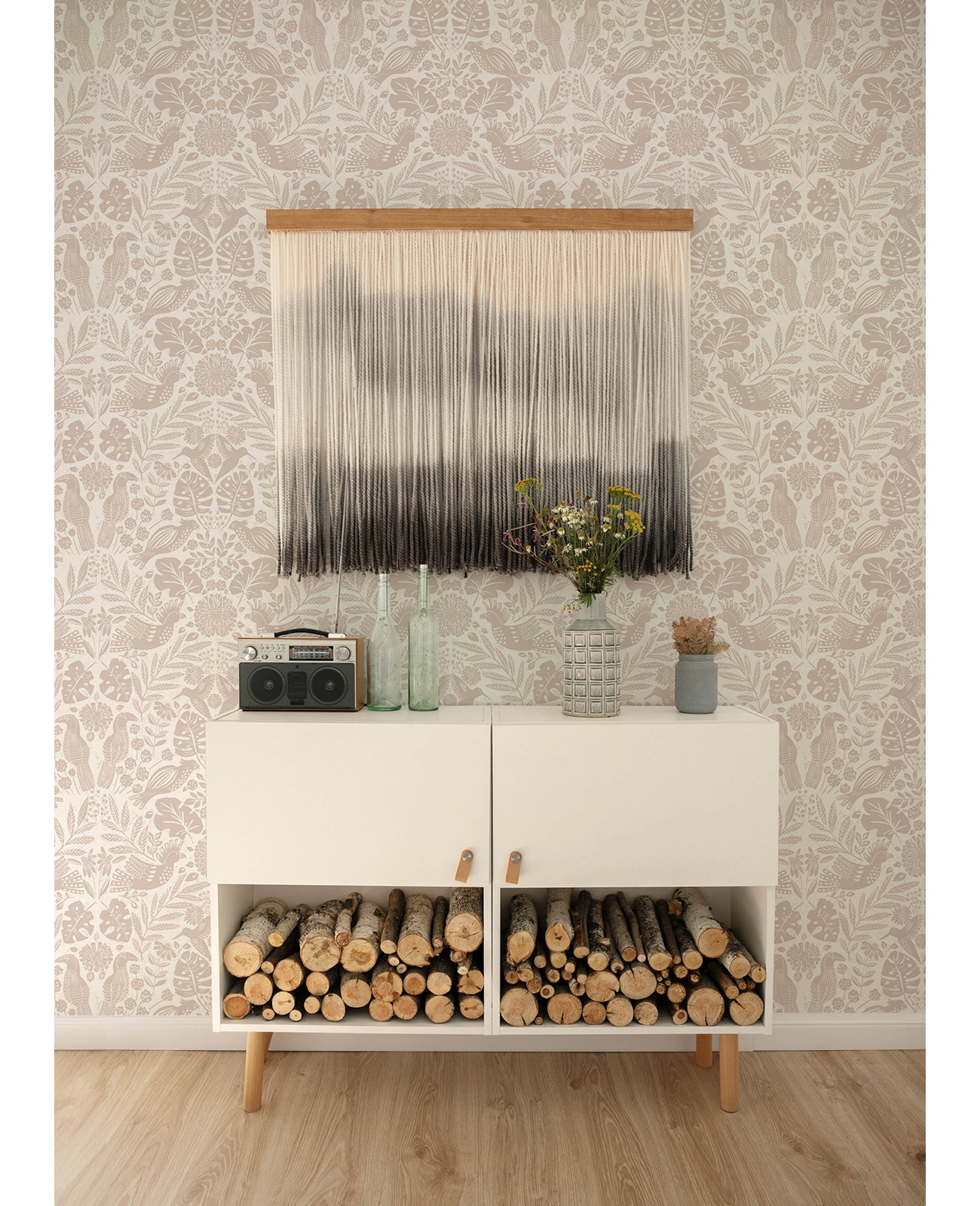 Pomona Floral Wallpaper, Pink