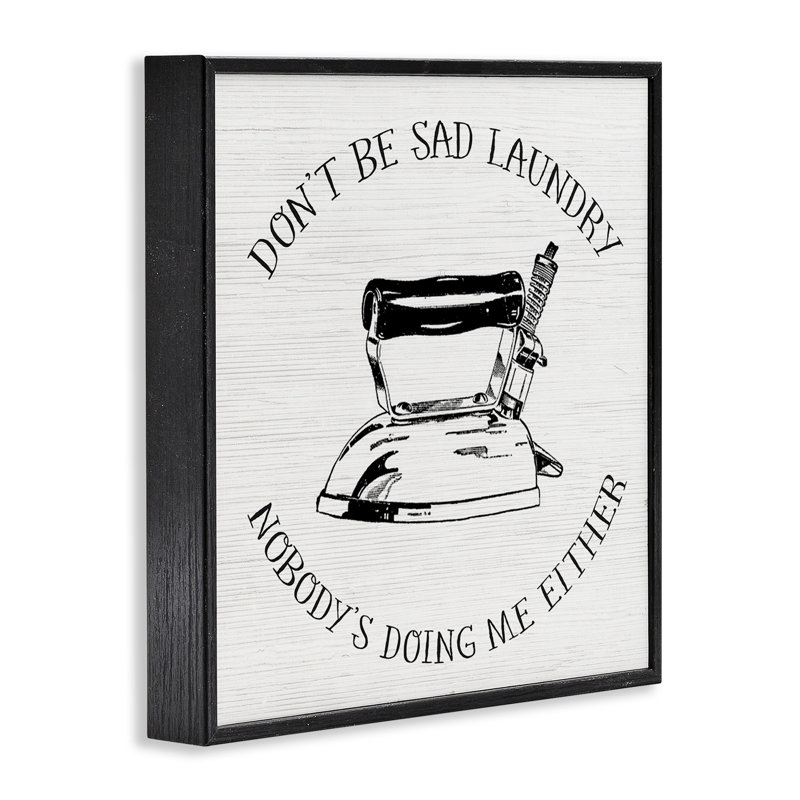 «None Is Doing the Laundry» par Daphne Polselli - impression d'art graphique, Giclée encadrée noir minuit, H 12 po x l 12 po