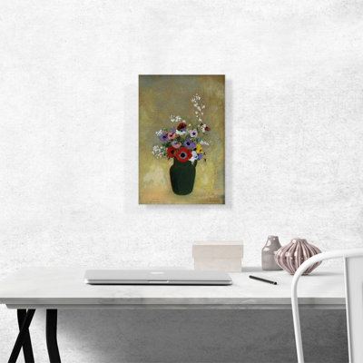 " Large Green Vase With Mixed Flowers 1912 " by Odilon Redon Painting Print