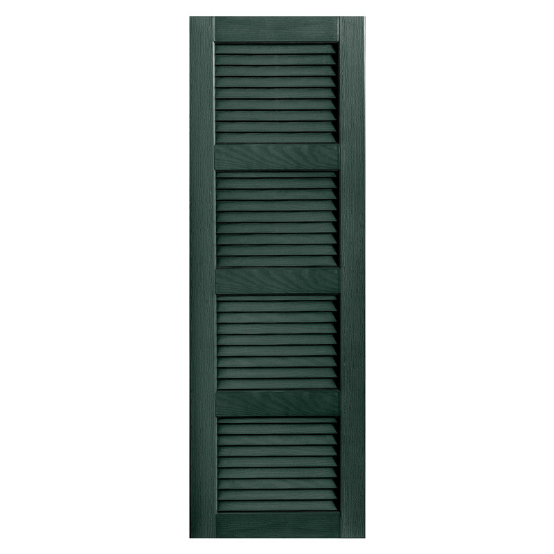Paire de volets à persiennes droites, 57 po, 16 po, Pin