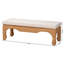 Banc en rotin naturel de style Ming avec coussin Bali - Pari Abena