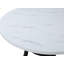 Table de salle à manger contemporaine noire / blanche à finition marbrée et plateau de table gris avec chaises en tissu d'ameublement