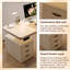 Bureau électrique à hauteur réglable en cuir à deux moteurs Modern Luxury (avec armoire à tiroirs) - 3 options de bureau disponibles-849146302-849146299
