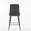 Tabouret de bar gris en velours de 2 avec pieds en fer réglables, coussin confortable, convient aux chaises de chambre à coucher, design simple, coussin éponge-1003031790