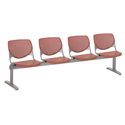 Kool 95" W Plastic Seat Tandem Seating with Metal Frame
