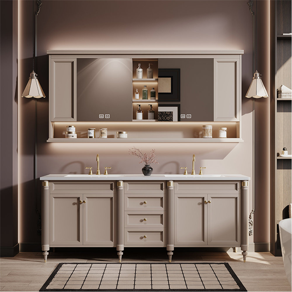 Canora Grey French medieval style bathroom cabinet retro | Wayfair