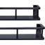 Ensemble de 2 tablettes murales en bois avec finition noire - 23,5 x 3,75