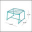 Élégante table d'appoint en fer thermolaqué avec plateau en filet, parfaite pour l'extérieur et les petits espaces-2069658471-2069658473