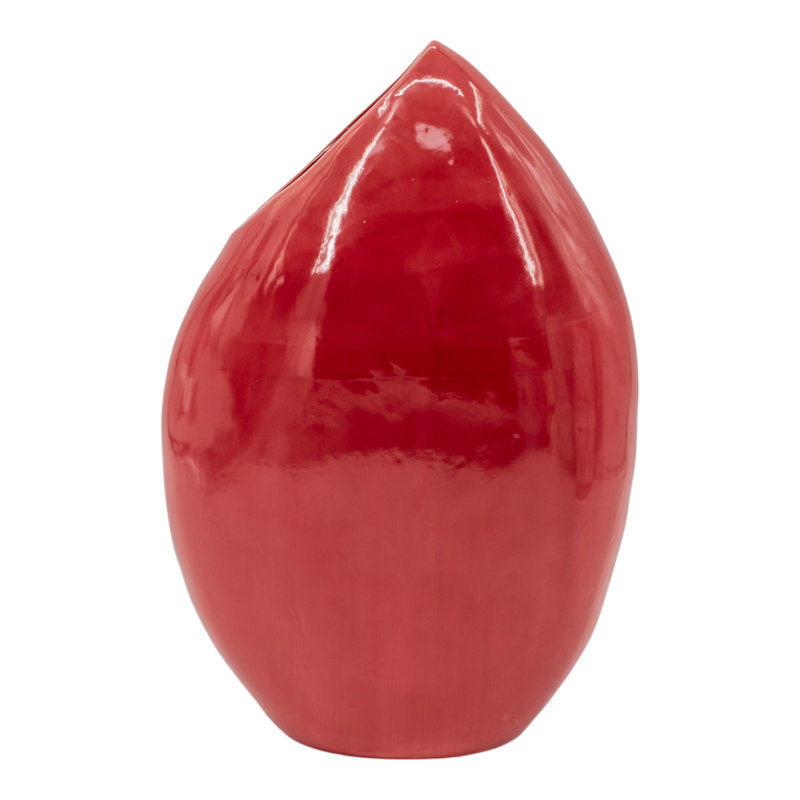 Vase de table moderne en céramique pour la décoration intérieure, H 16,75 po x l 11 po x P 5 po