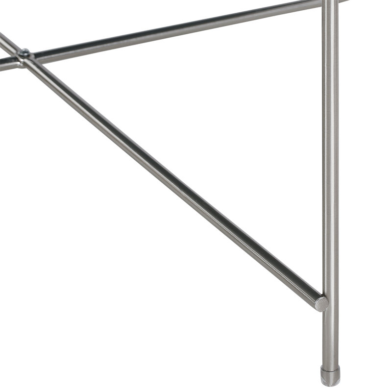 Yasmina Four Leg Coffee Table, Nickel